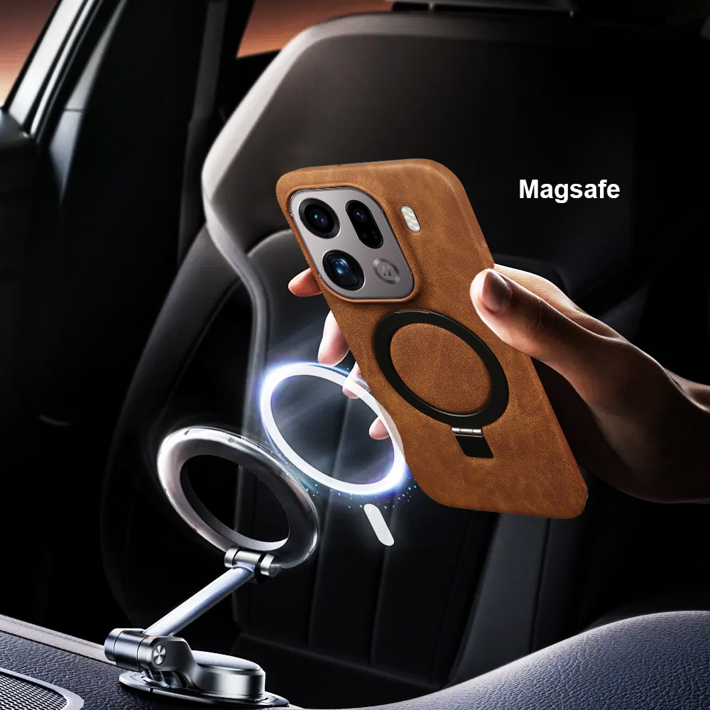 Magnetic Bracket Ring Leather  - Oppo Find X8 recension och pris